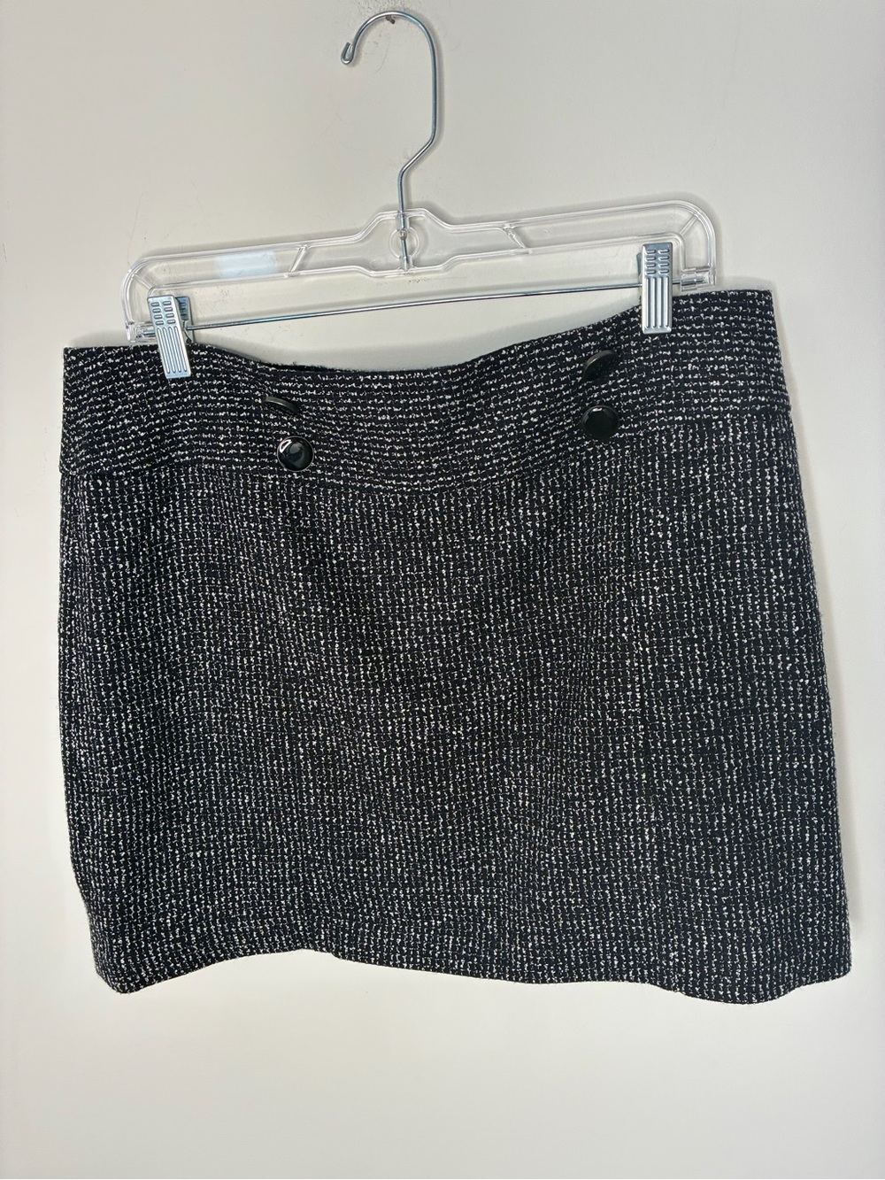 The Limited Black & White Tweed Mini Skirt